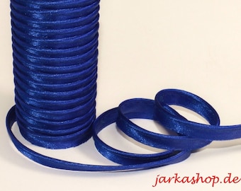 2m Paspelband aus Satin 11mm blau