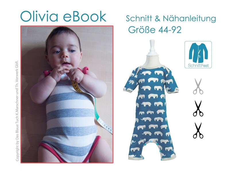 eBook sewing pattern baby body OLIVIA image 1