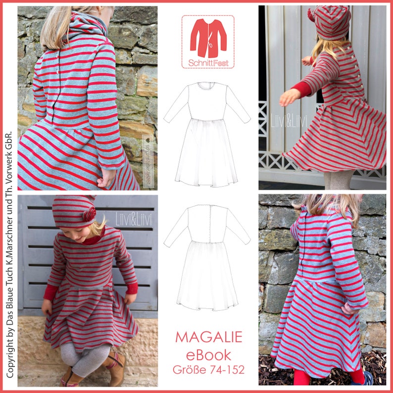 eBook sewing pattern children's dress MAGALIE image 2