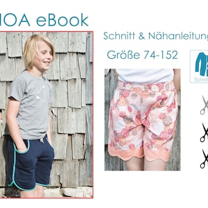 eBook sewing pattern kids shorts NOA image 1