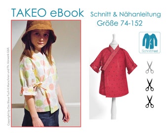 eBook Schnittmuster Kinder Wickelbluse TAKEO