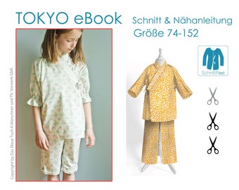 eBook sewing pattern children's pajamas TOKYO