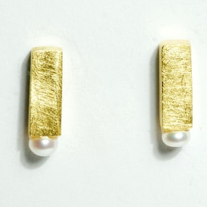 Perlen Ohrringe Gold