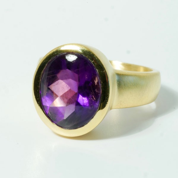 Amethyst Ring Gold Größe 53