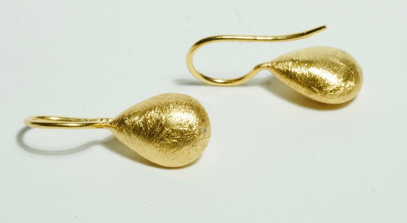 Earrings gold drops image 7