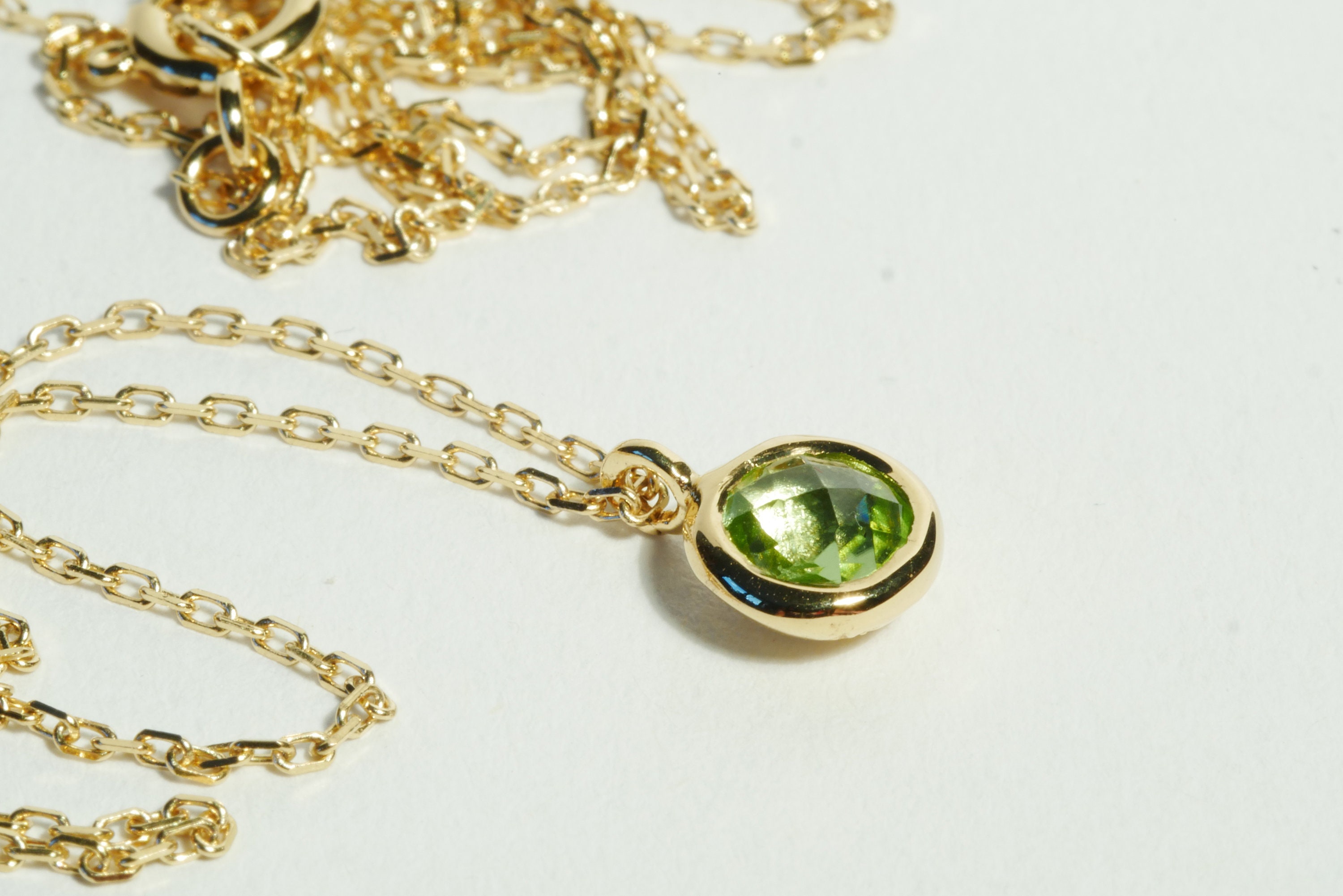 Gold peridot anhänger