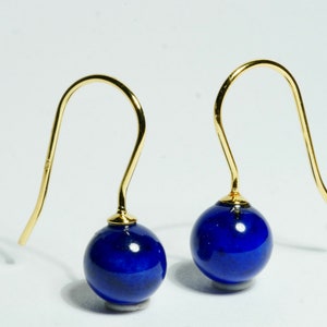 Lapis Lazuli Earrings Gold