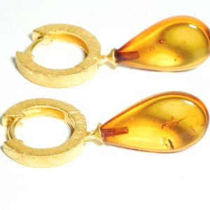 Pendientes De ámbar De Artisana, Elegantes Y Modernos, Pendientes