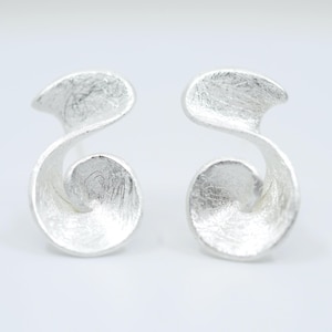 Silber Ohrringe Welle