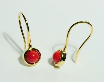 Coral Earrings Gold