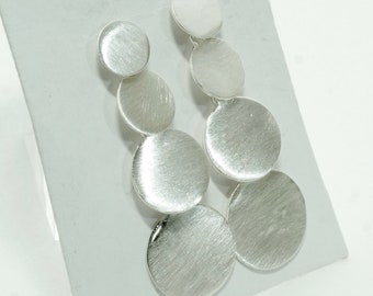 Silver earrings long