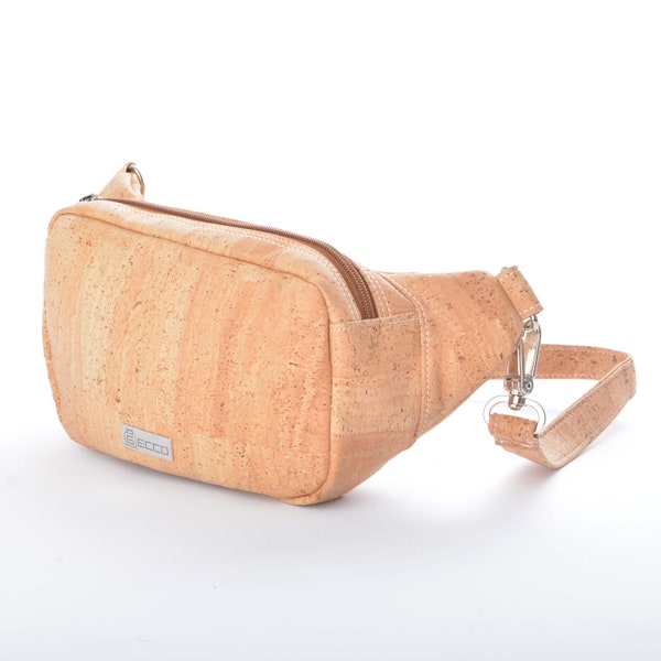 Vegan belt bag, hipbag from cork, handmade, bauchtasche, korktasche, fanny pack, hip bag, travel bag, multiway bag, vegan bum bag, geccobag