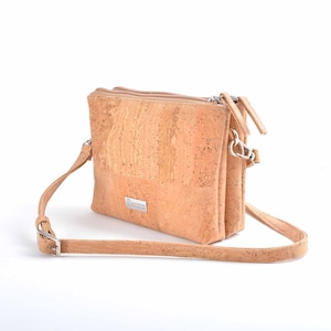 Natürliche Kork Crossbody, Mini Schultertasche, vegan Ledertasche, Messenger bag, Korktasche, korktasche, Kork Clutch,