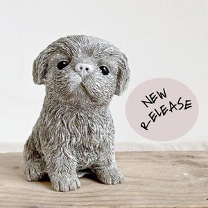Concrete mold Latex rubber mold/mould for concrete plaster resin and more Cute Puppy