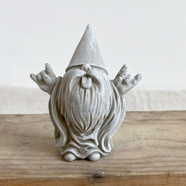 Latex rubber 3D mold for concrete plaster resin and more Rock on gnome