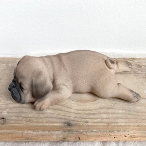 Molde de hormigón Molde de caucho de látex/molde para hormigón yeso resina y más Cachorro de pug realista