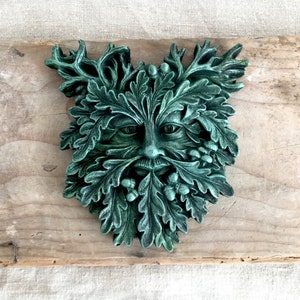 Concrete mold mould for concrete plaster resin and more Greenman plaque (B)