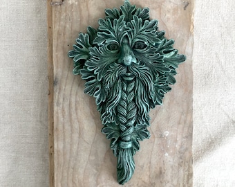 Concrete mold mould for concrete plaster resin and more Greenman plaque (A)