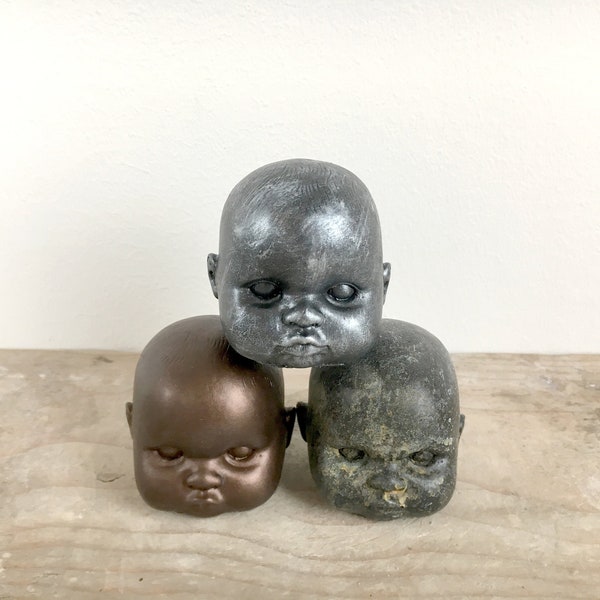 Latex rubber mold/mould for concrete plaster resin and more Creepy doll head