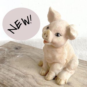 Latex mold 3D mold/mould for concrete plaster resin and more Cutest baby pig (version B)