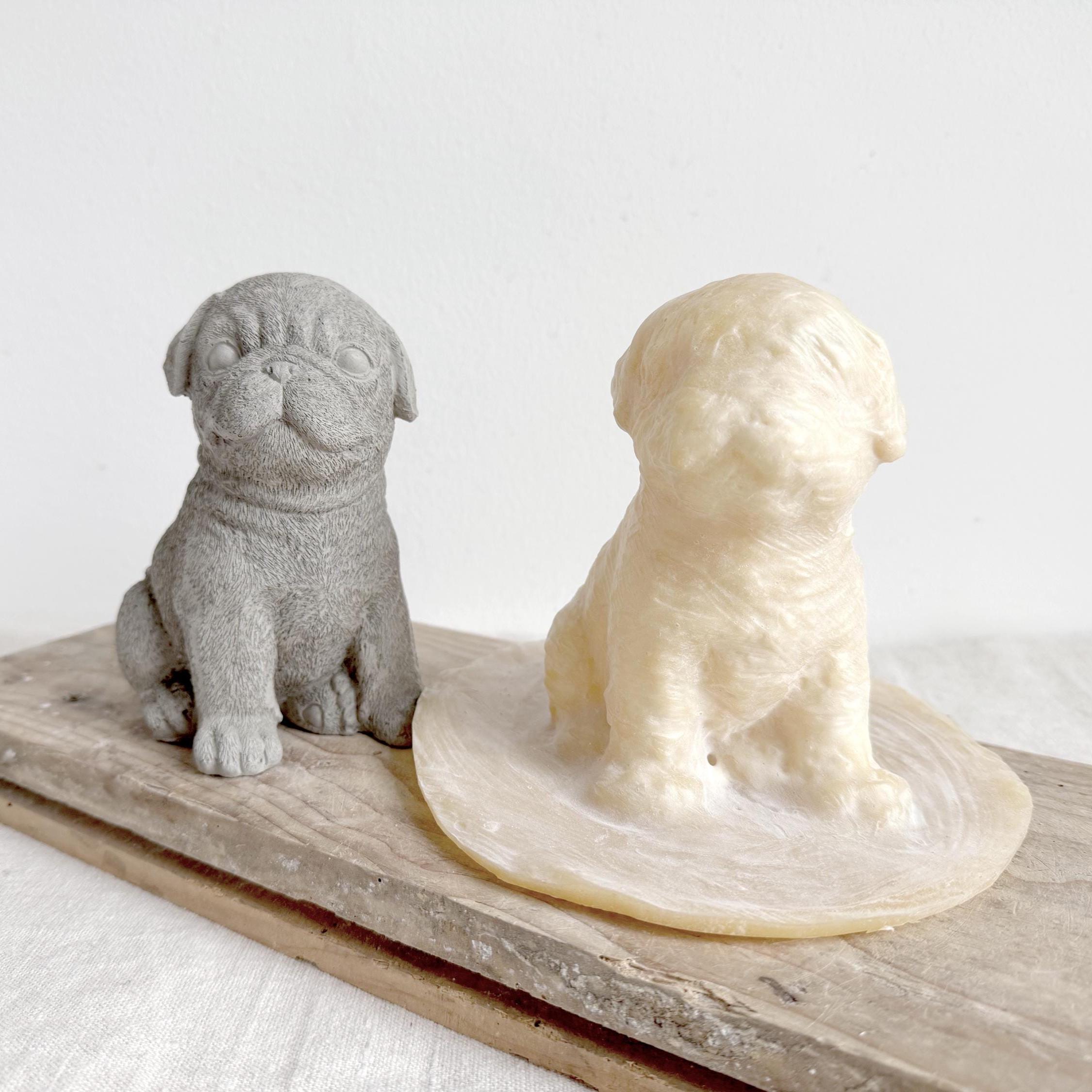 Moule En Plastique D10 Pour Béton Ou Plâtre - Forme Chiens Et Chiots - Déco Jardin