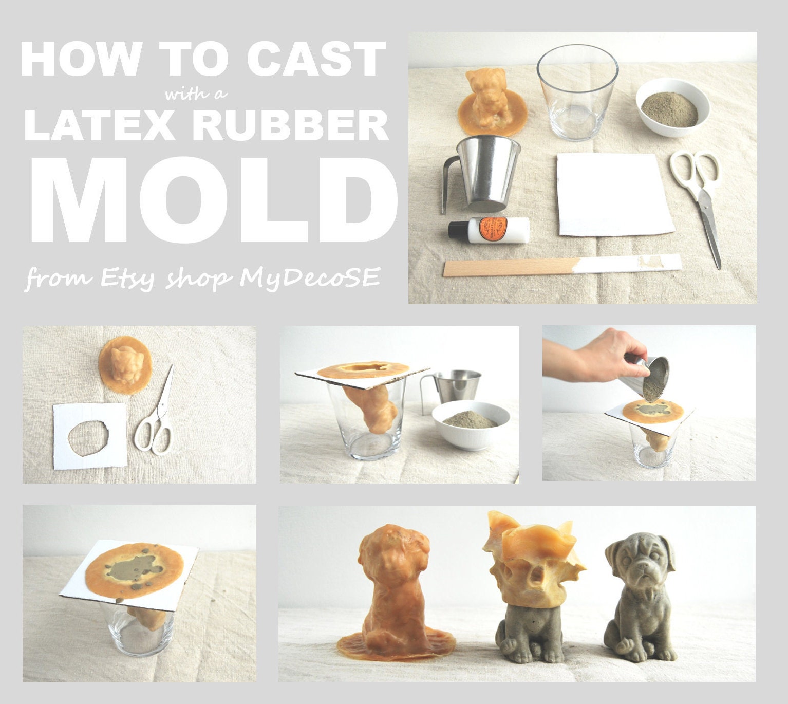 Latex Rubber Molds/moulds for Concrete Plaster Resin and More Etsy