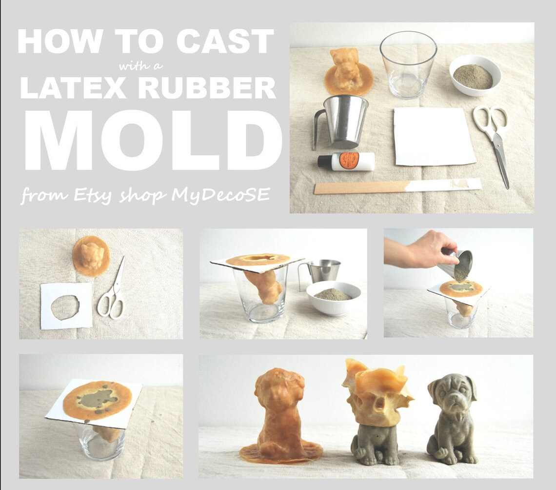 Concrete mold Latex rubber mold/mould for concrete plaster Etsy