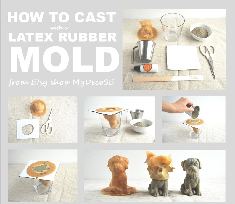 Moule/moule en caoutchouc latex pour résine de plâtre en béton Etsy France