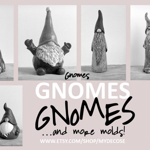 The ORIGINAL Latex rubber mold for concrete plaster resin and more Gnome/nordic nisse image 6