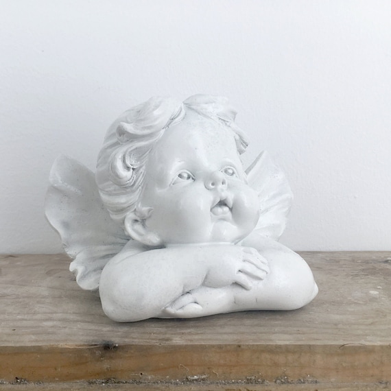 Plastic Angel wing mold plaster concrete casting garden mould medium