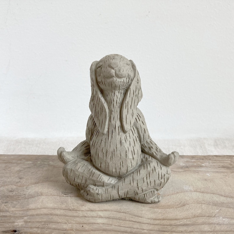 Latex mold 3D mold/mould for concrete plaster resin and more Meditating rabbit image 5