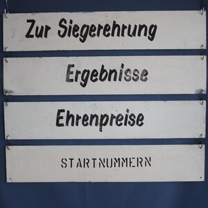 old metal signs vintage award ceremony