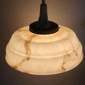 old pink glass lampshade