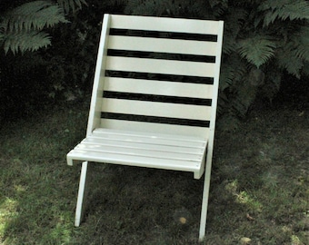 seltene Vintage Klapp-Sessel Deck Chair