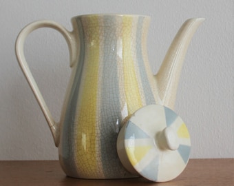 striped WAKU ceramic coffee pot