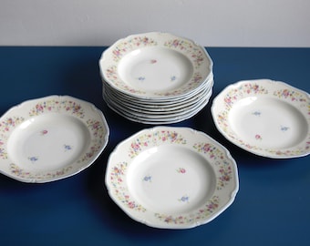 Thomas Vintage Tableware Floral Pattern Deep Plates