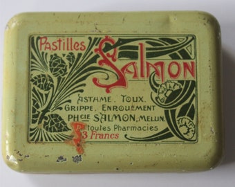 alte französische Blechdose Pastilles Salmon