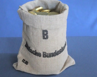 alter Geldsack Deutsche Bundesbank Vintage Beutel