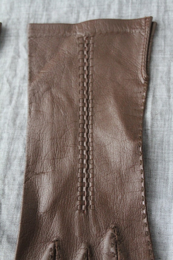 braune Vintage Handschuhe Leder - image 3