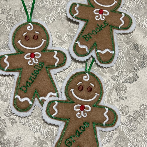 Personalized Gingerbread Cookie Ornament Etsy