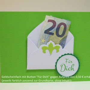 Karte zur Konfirmation / Kommunion / Firmung handgemacht & personalisiert Innentext u. Geldscheinfach optional 5 Farben Bild 2