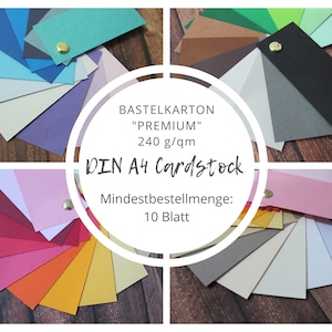 DIN A4 Cardstock Premium | Bastelkarton 240 g/qm | Preis je Blatt ab 0,68 EUR