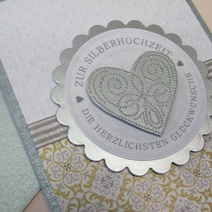 Karte zur Silberhochzeit ~ personalisierbar & handgemacht