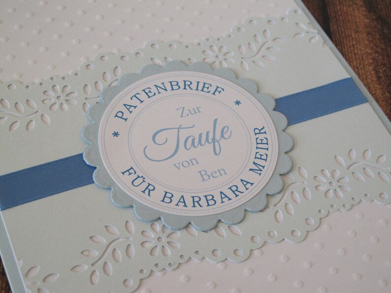 Patenbrief zur Taufe für die Patentante / den Patenonkel Etsy