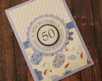 Carte d'anniversaire personnalisée avec prénom et âge