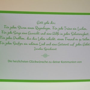 Karte zur Konfirmation / Kommunion / Firmung handgemacht & personalisiert Innentext u. Geldscheinfach optional 5 Farben Bild 3