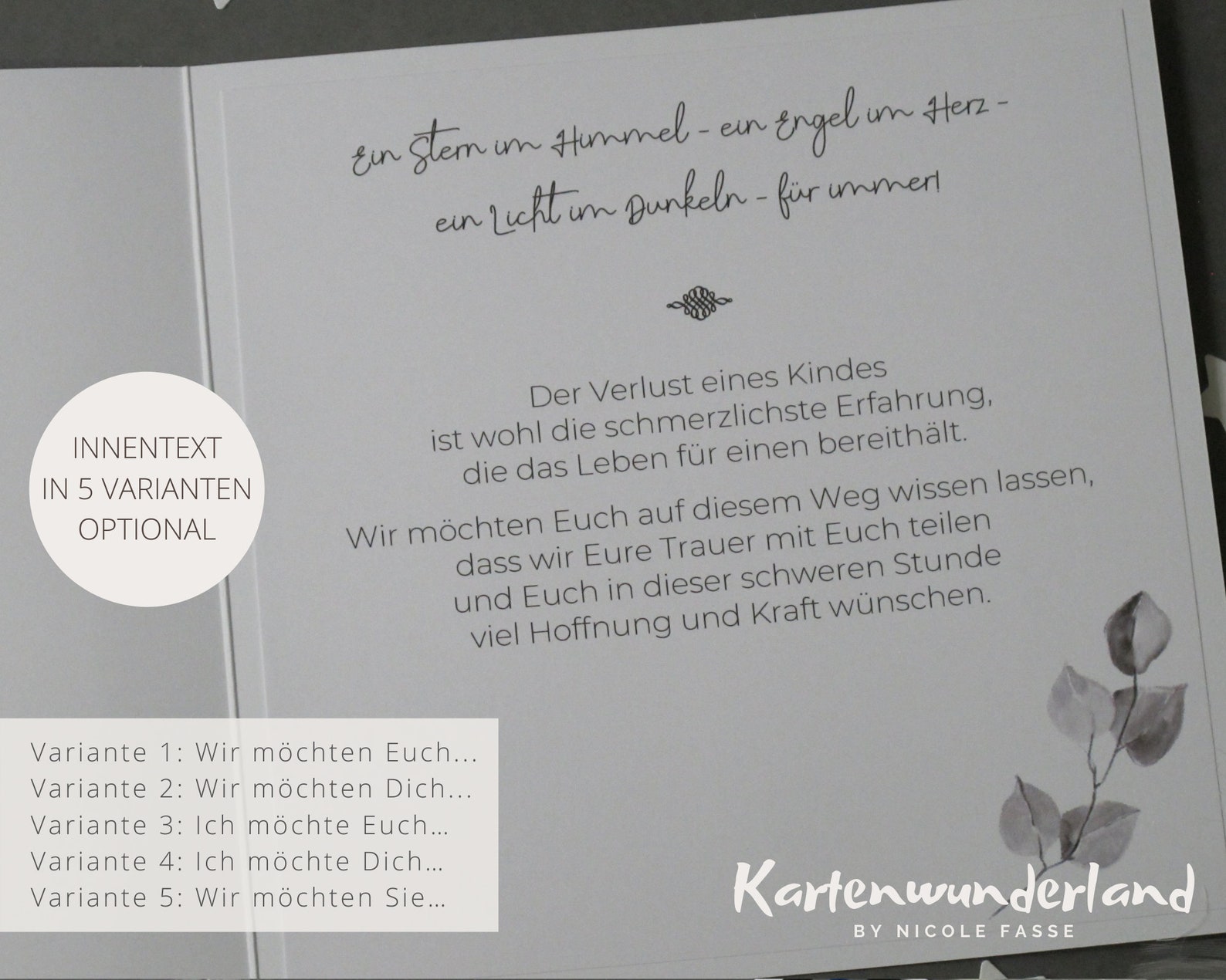 Mr. & Mrs. Panda Klapp-Trauerkarte – „Bär Mit Kind Weinend“ – Handgemachte Beileidskarte Mit Umschlag (148x105 Mm)