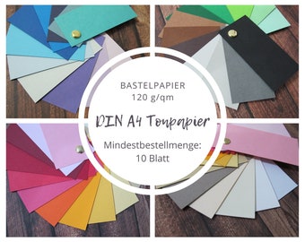 DIN A4 construction paper Cardboard 120 g/sqm | Craft paper | Price per sheet EUR 0.38 | Color mix possible