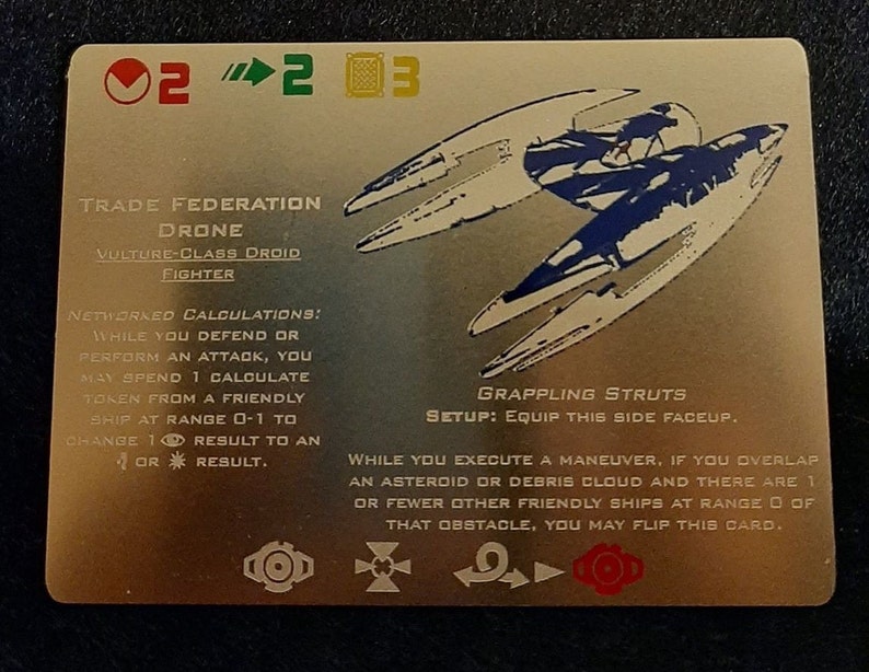 Metal Alt-Art Card for X-Wing miniatures Wave 2.5