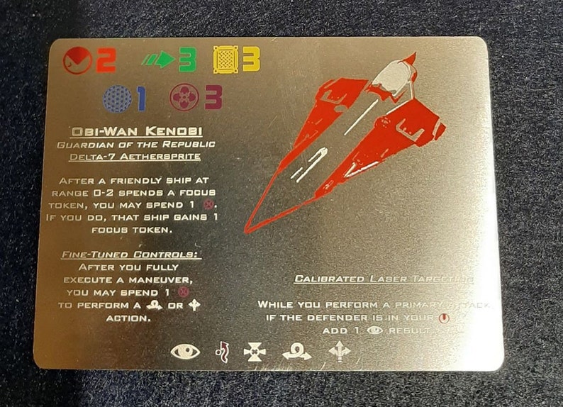 Metal Alt-Art Card for X-Wing miniatures Wave 2.5
